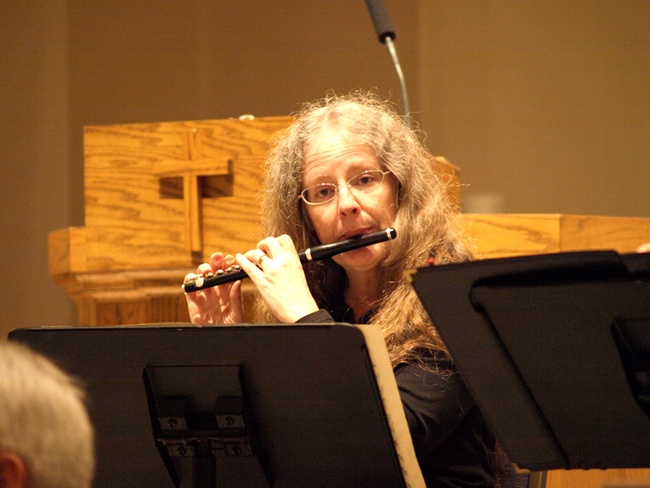 Julie plays the piccolo